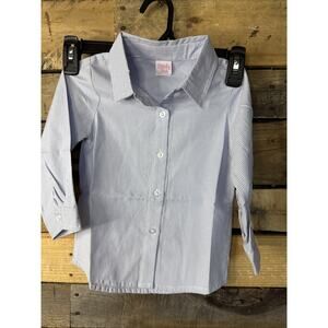 Stitchy Fish William Button-Up Shirt Blue Stripe 2T